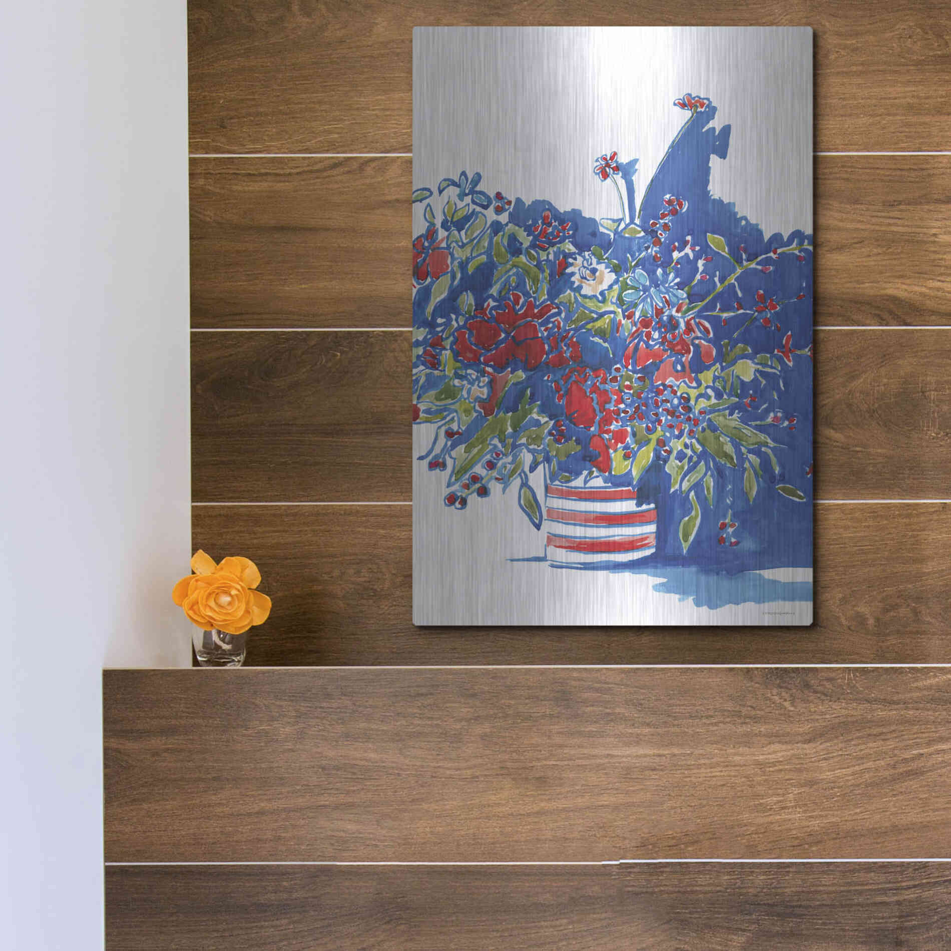 Luxe Metal Art 'Independence Celebration' by Kamdon Kreations, Metal Wall Art,12x16