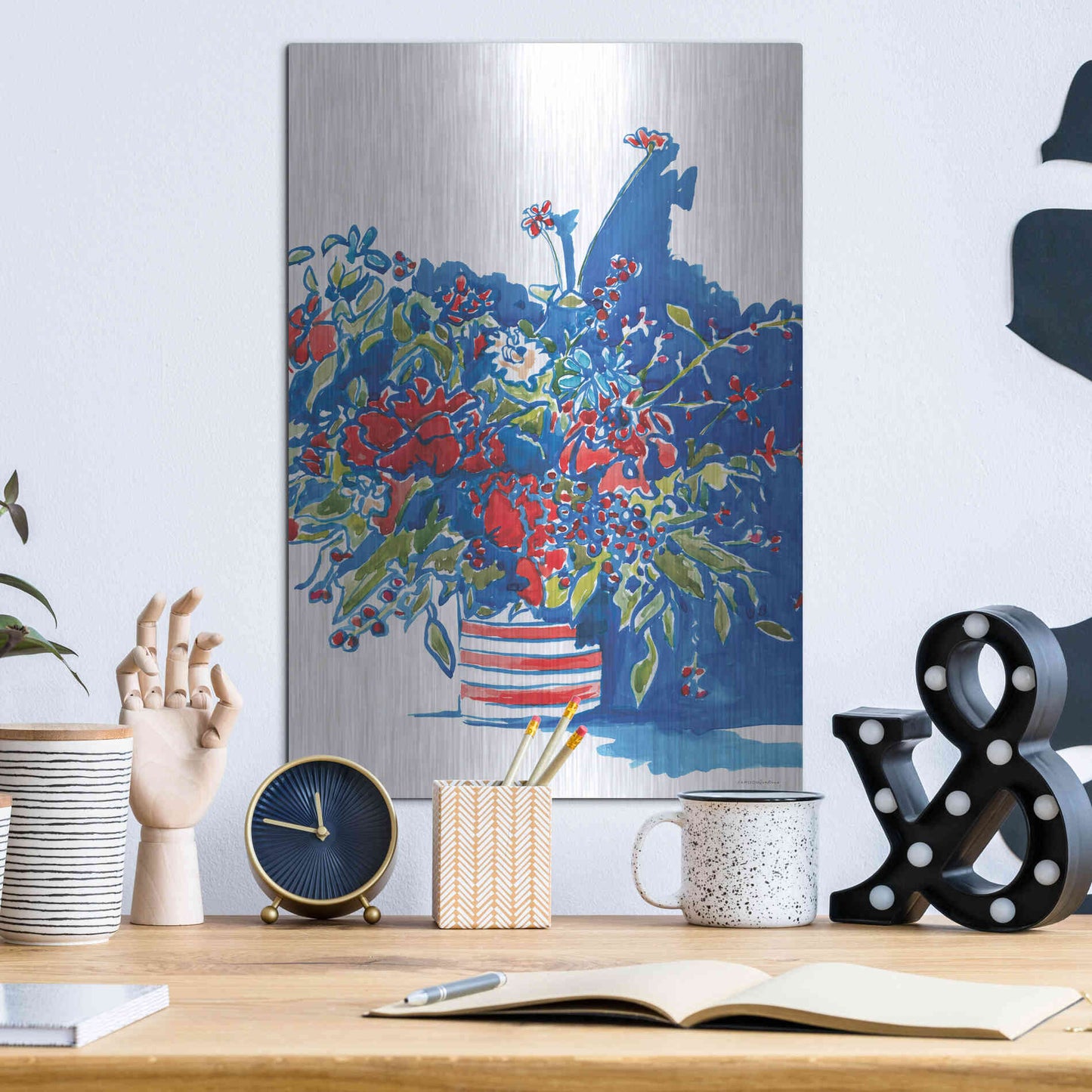 Luxe Metal Art 'Independence Celebration' by Kamdon Kreations, Metal Wall Art,12x16