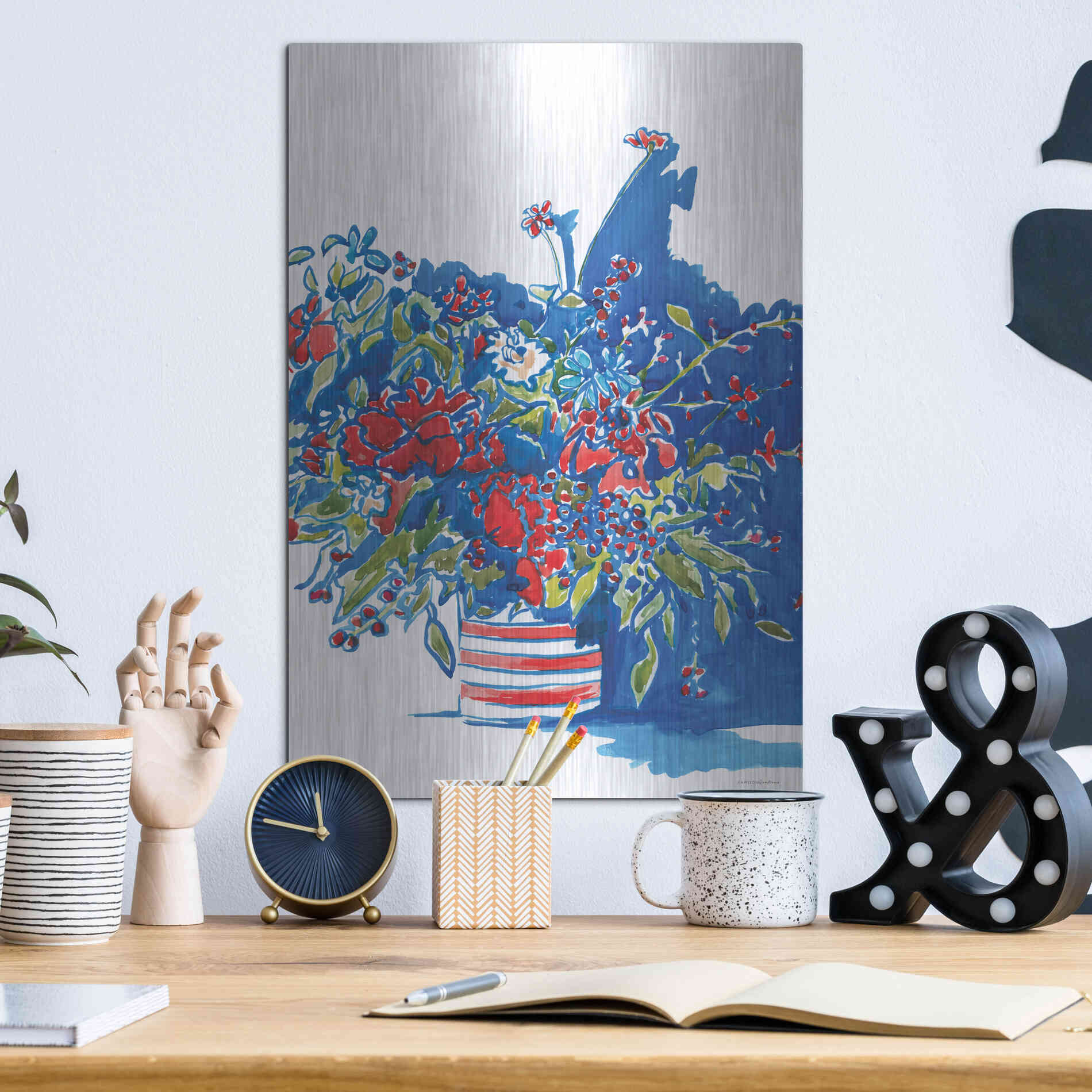 Luxe Metal Art 'Independence Celebration' by Kamdon Kreations, Metal Wall Art,12x16