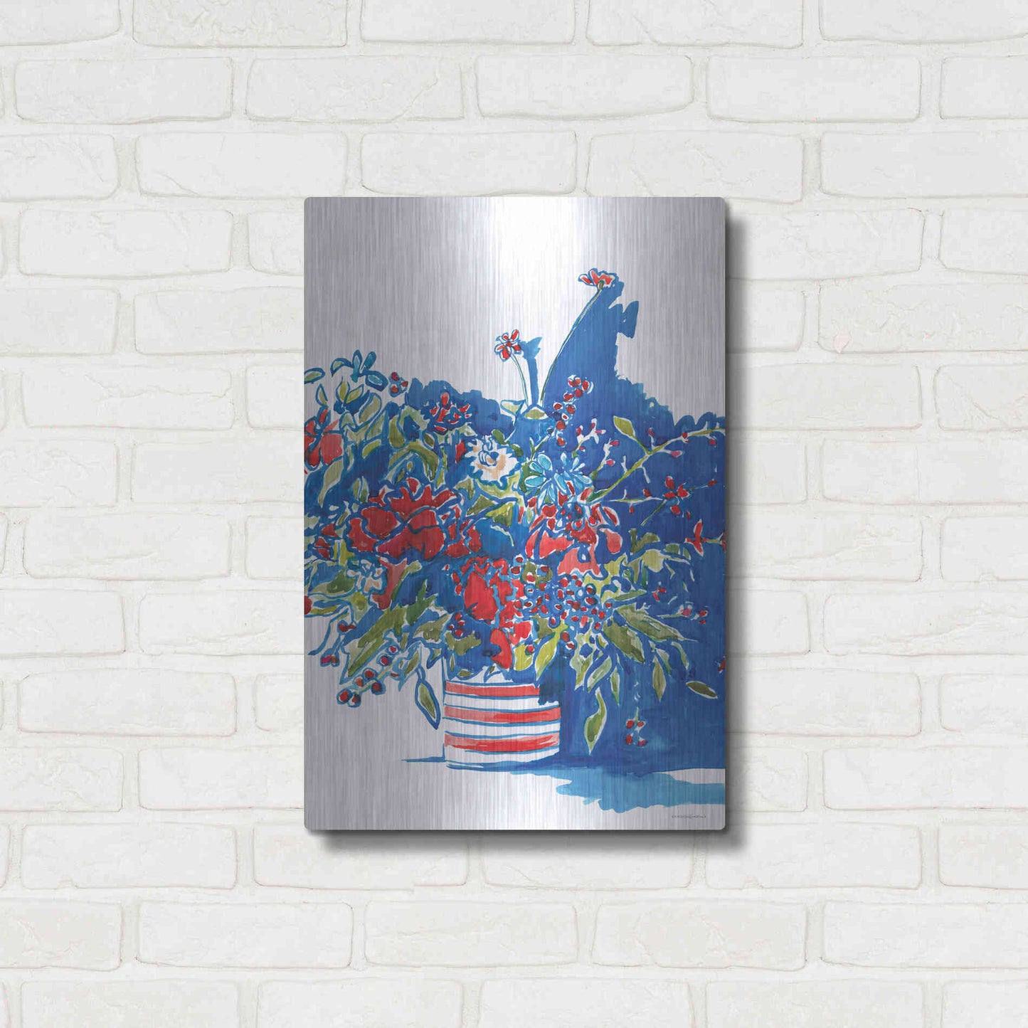 Luxe Metal Art 'Independence Celebration' by Kamdon Kreations, Metal Wall Art,16x24