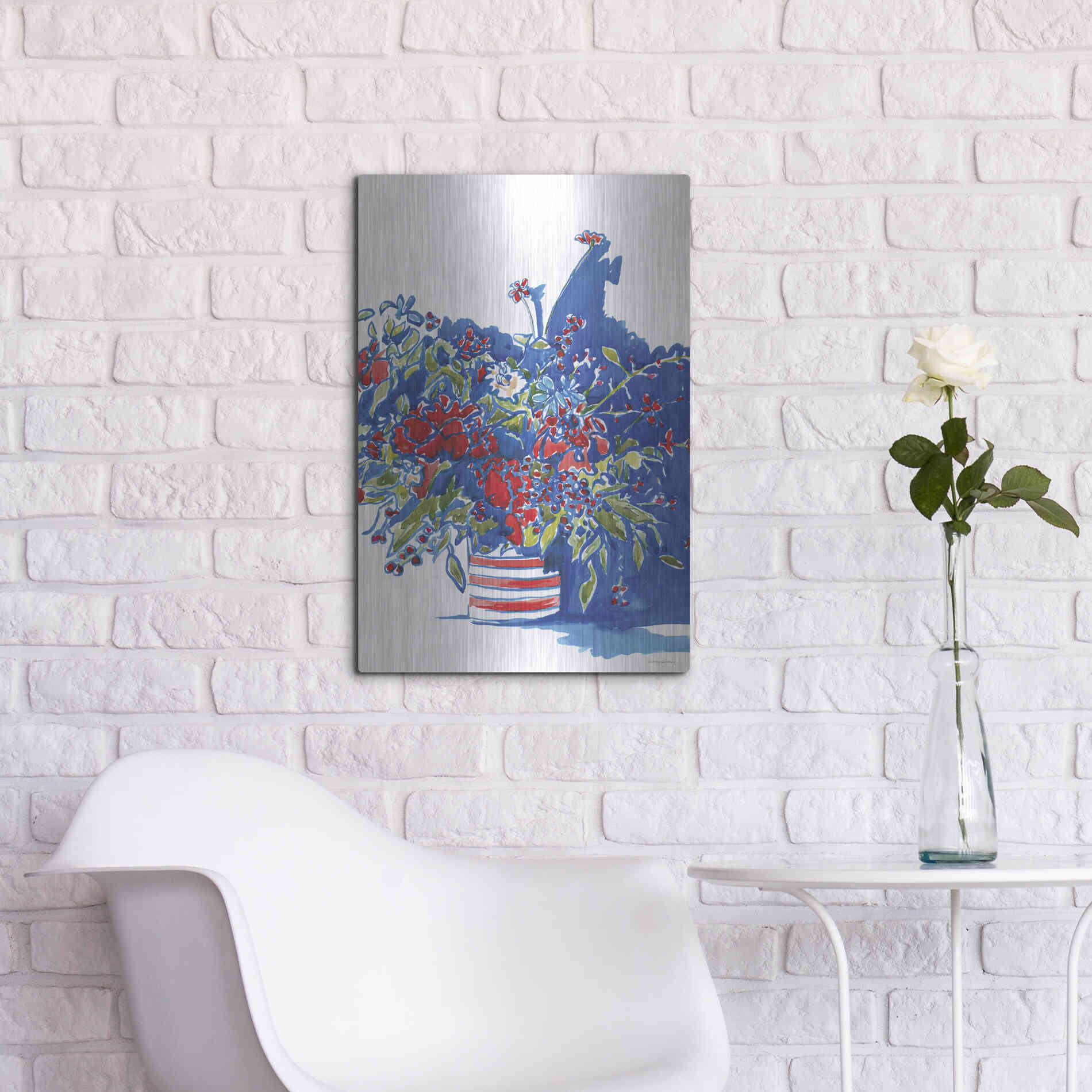 Luxe Metal Art 'Independence Celebration' by Kamdon Kreations, Metal Wall Art,16x24