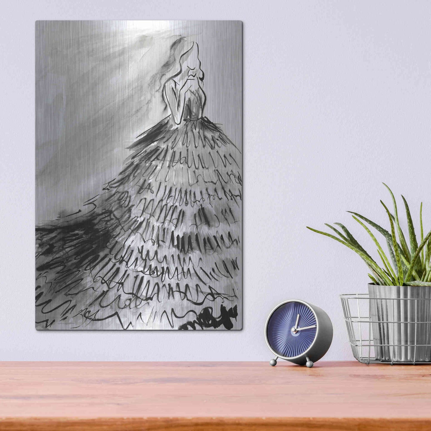 Luxe Metal Art 'At a Glance' by Kamdon Kreations, Metal Wall Art,12x16