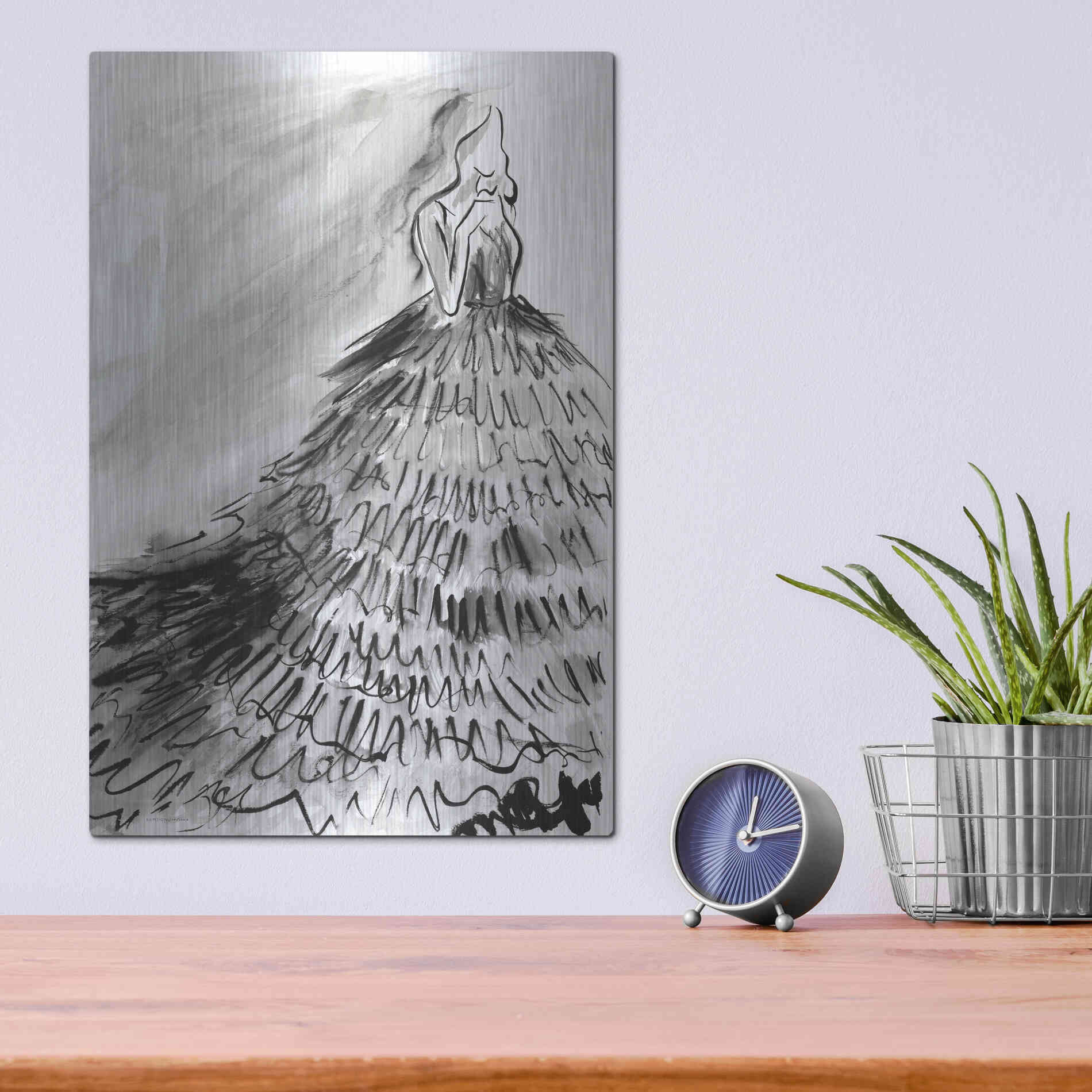 Luxe Metal Art 'At a Glance' by Kamdon Kreations, Metal Wall Art,12x16