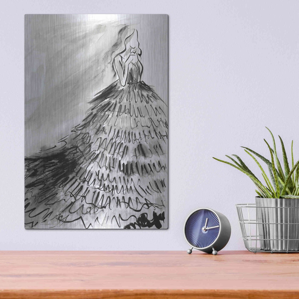 Luxe Metal Art 'At a Glance' by Kamdon Kreations, Metal Wall Art,12x16