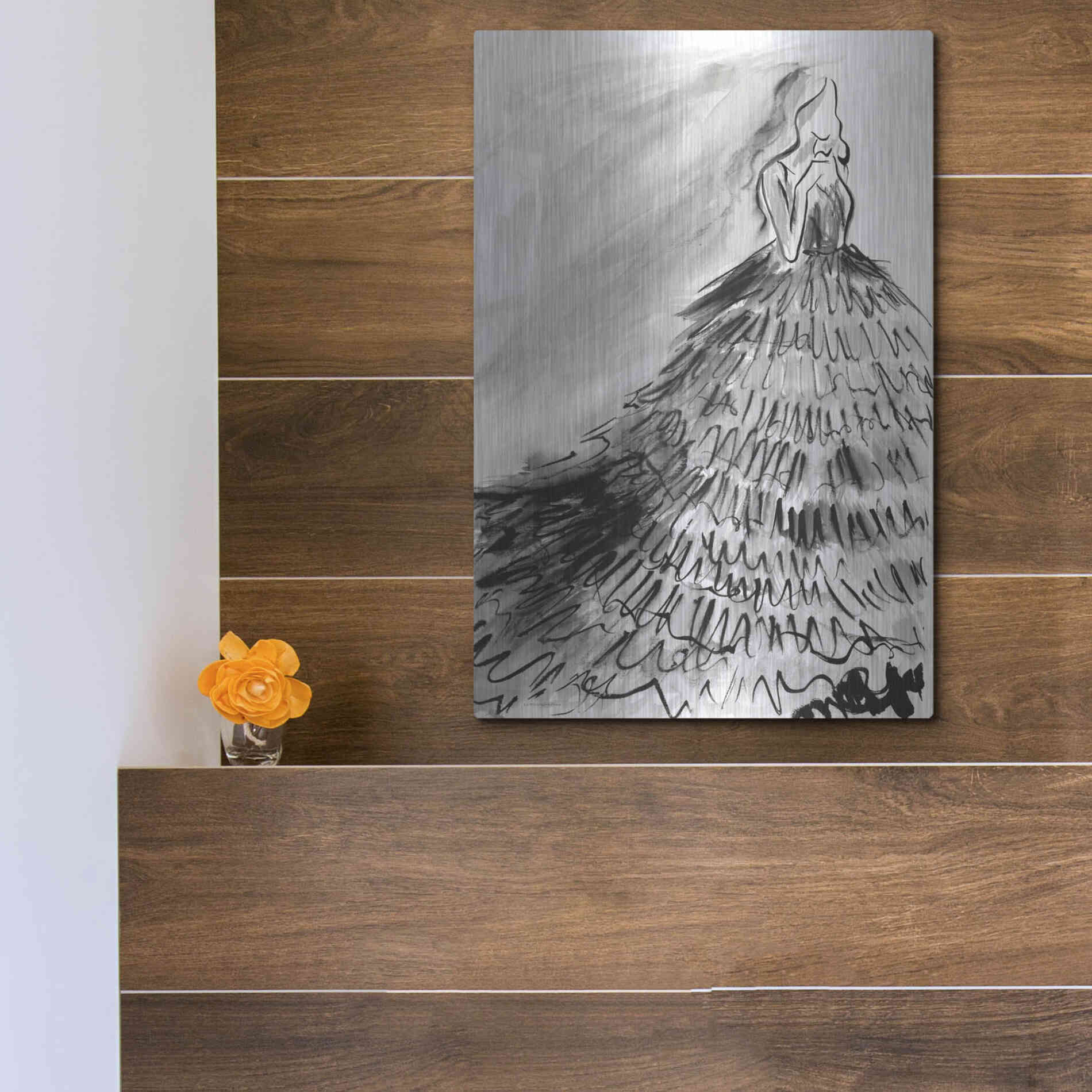 Luxe Metal Art 'At a Glance' by Kamdon Kreations, Metal Wall Art,12x16