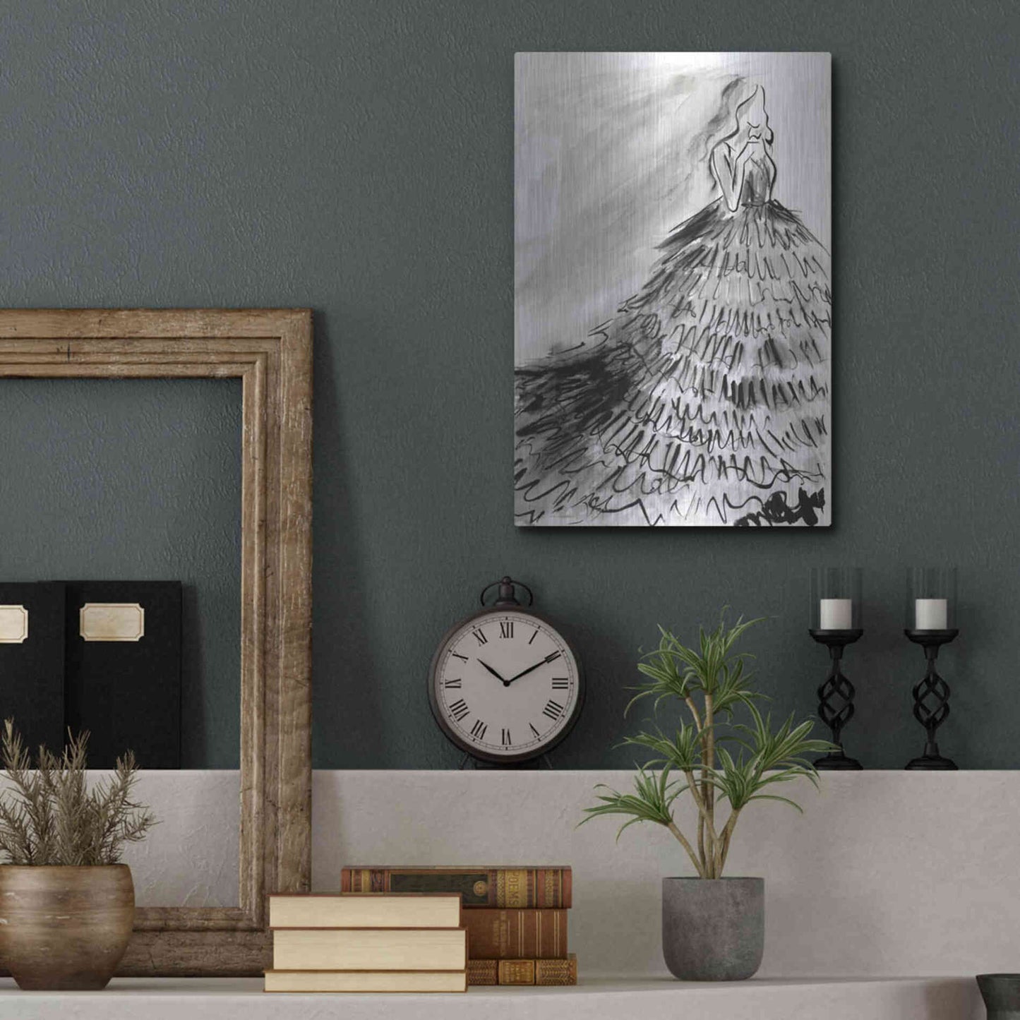 Luxe Metal Art 'At a Glance' by Kamdon Kreations, Metal Wall Art,12x16