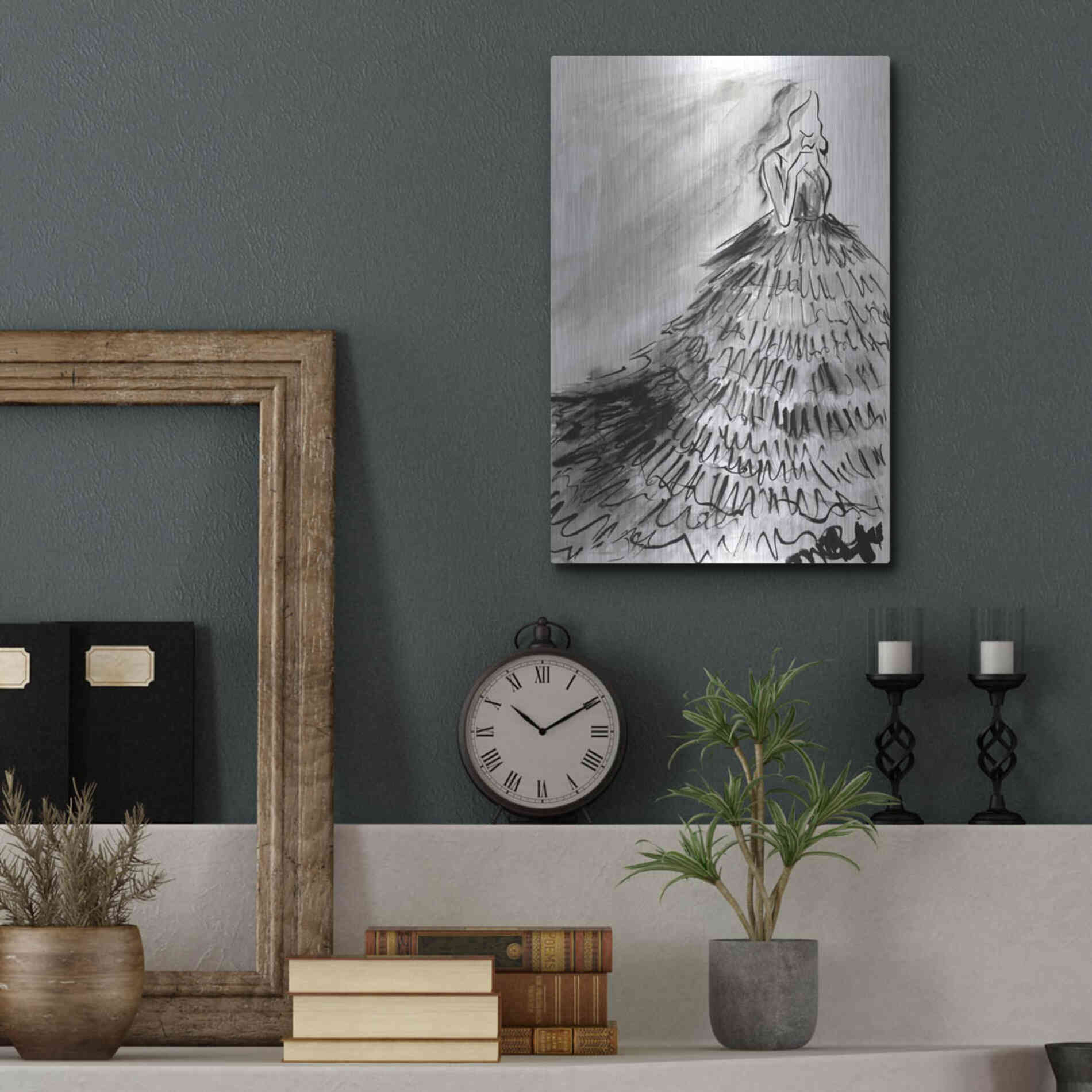 Luxe Metal Art 'At a Glance' by Kamdon Kreations, Metal Wall Art,12x16