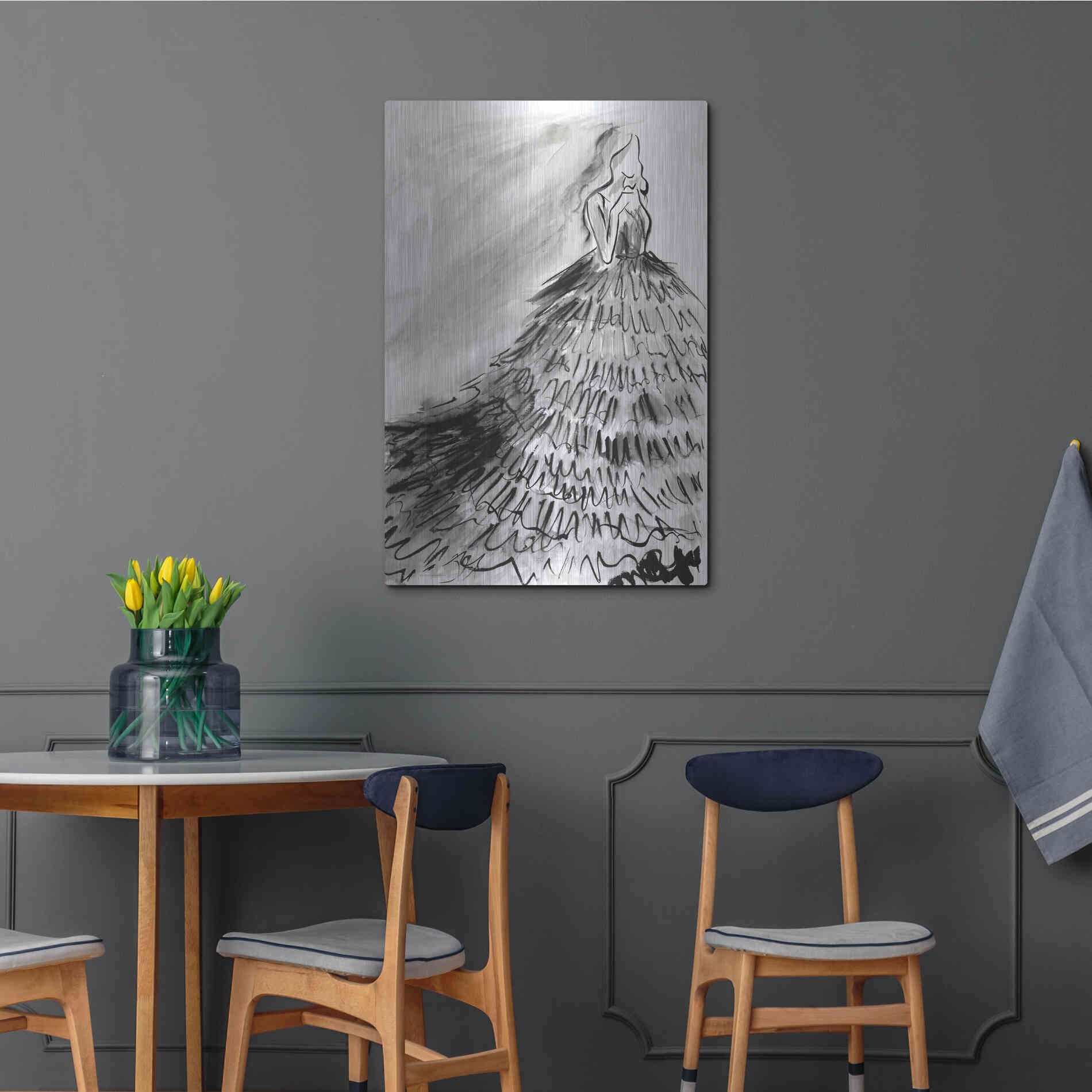 Luxe Metal Art 'At a Glance' by Kamdon Kreations, Metal Wall Art,24x36