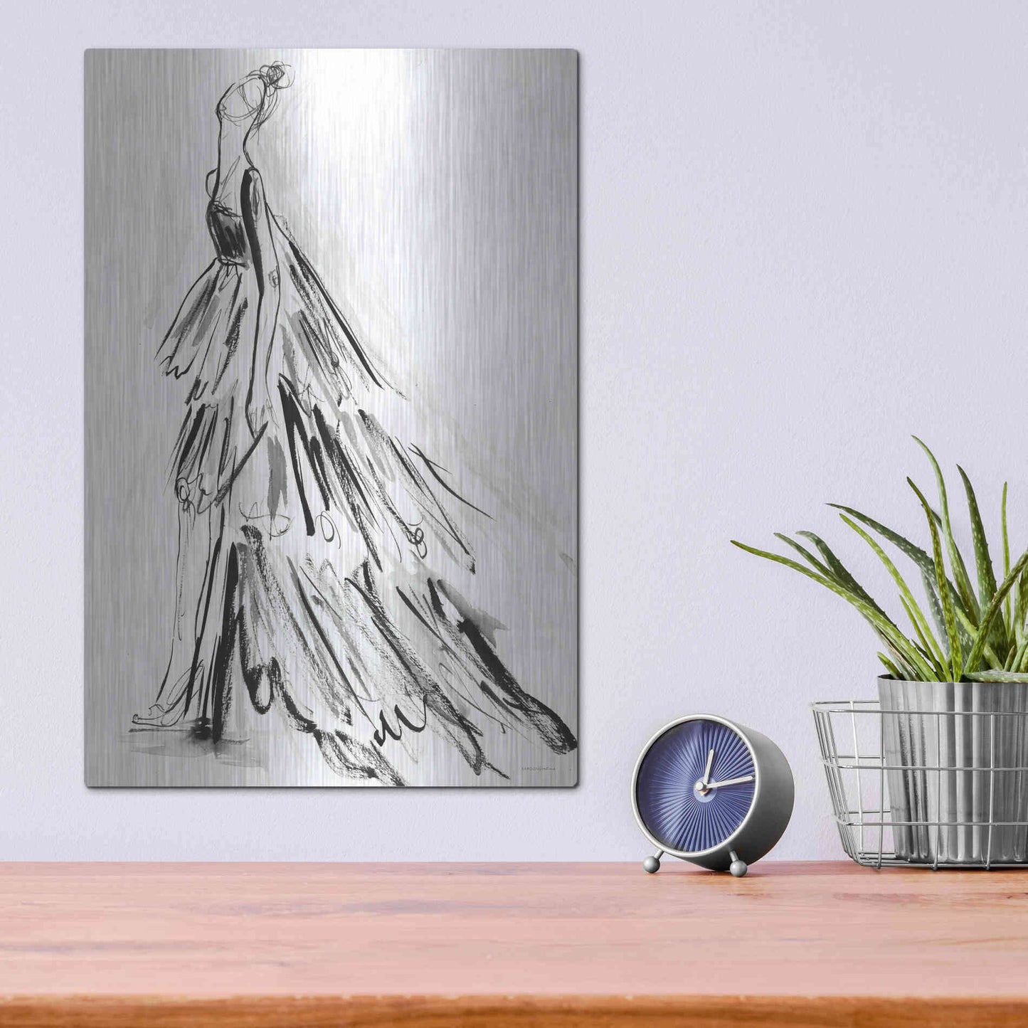 Luxe Metal Art 'I Have Nothing to Wear' by Kamdon Kreations, Metal Wall Art,12x16