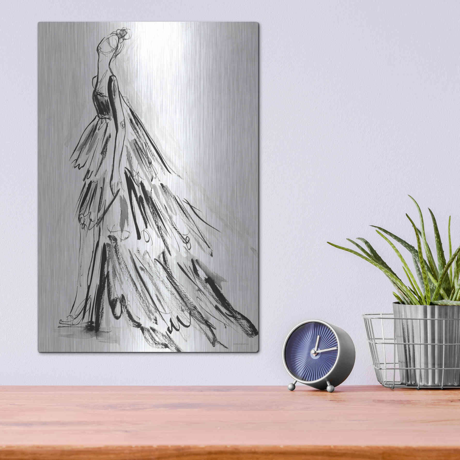 Luxe Metal Art 'I Have Nothing to Wear' by Kamdon Kreations, Metal Wall Art,12x16