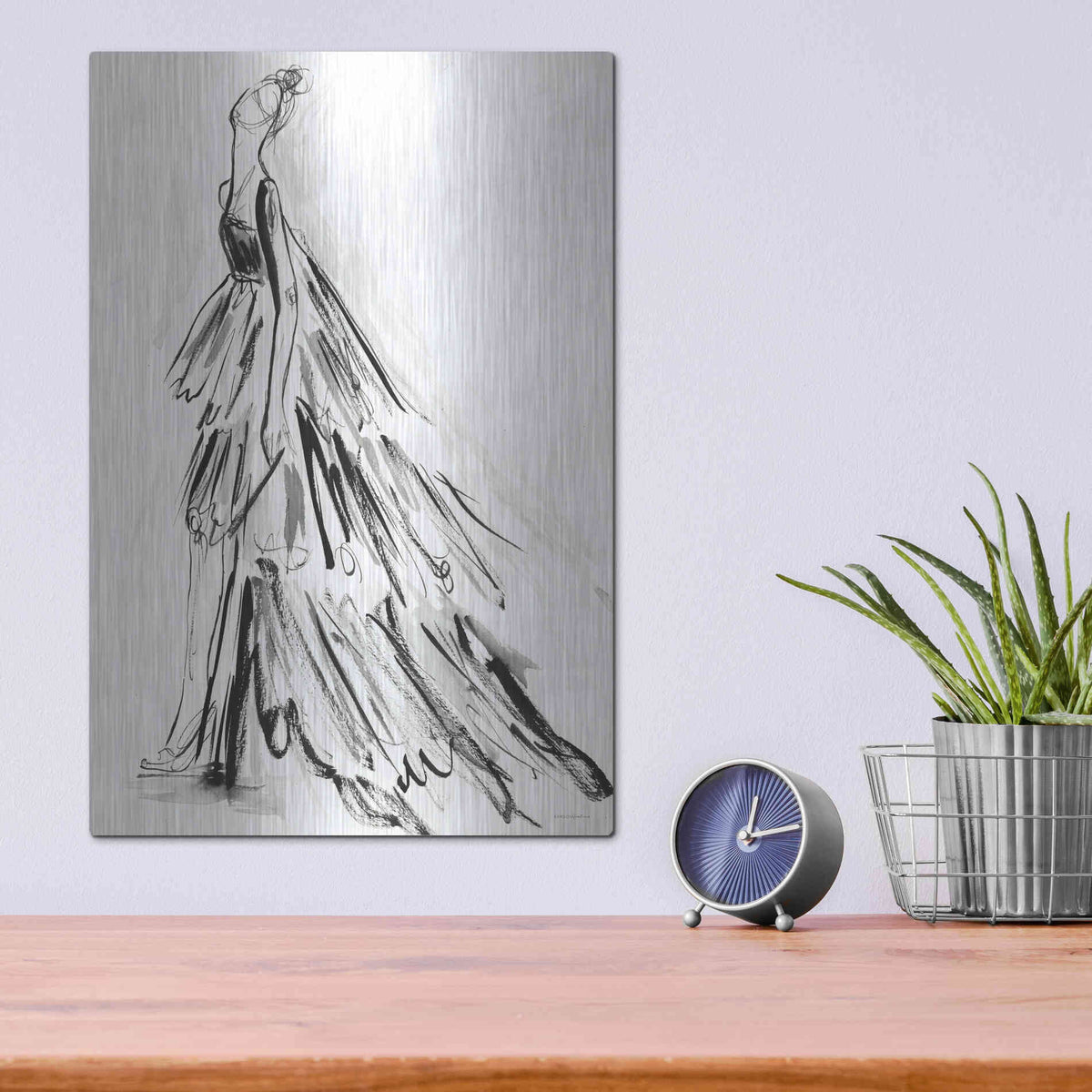 Luxe Metal Art 'I Have Nothing to Wear' by Kamdon Kreations, Metal Wall Art,12x16