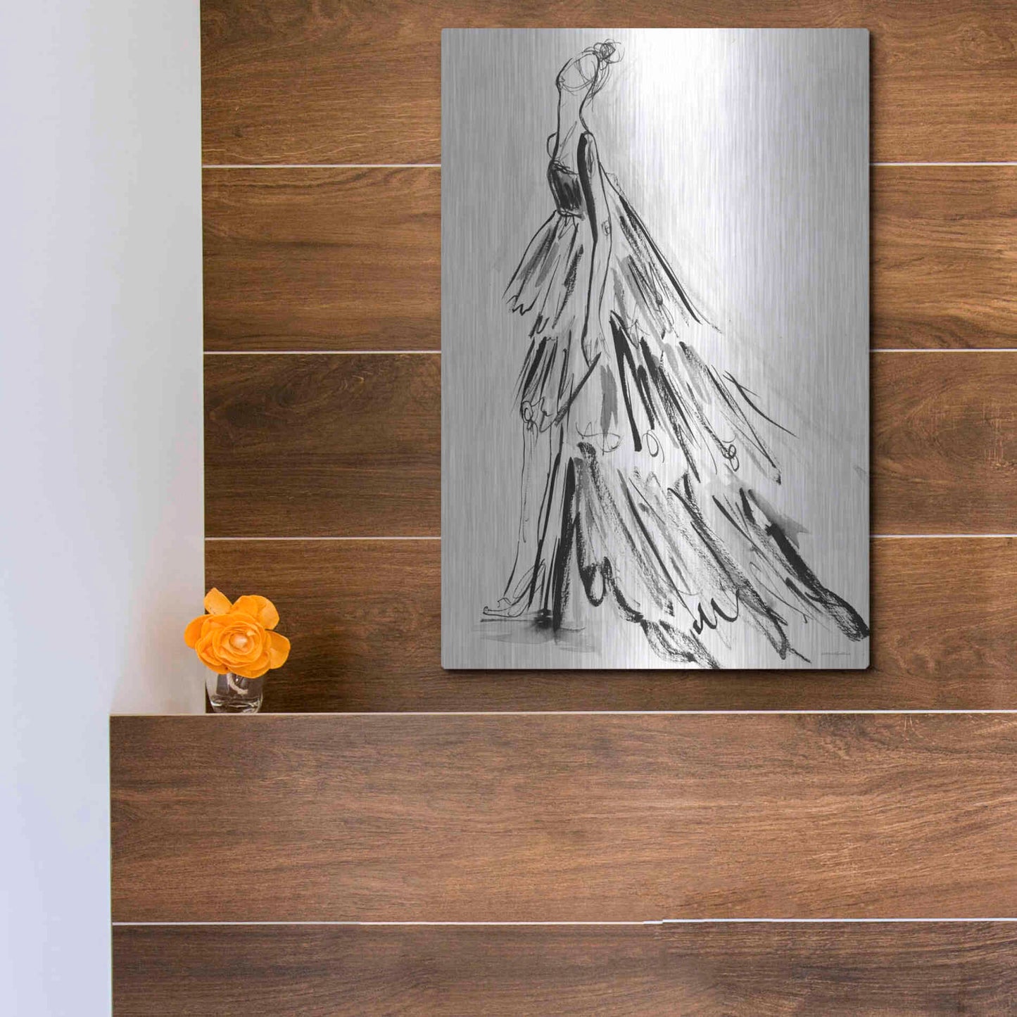 Luxe Metal Art 'I Have Nothing to Wear' by Kamdon Kreations, Metal Wall Art,12x16