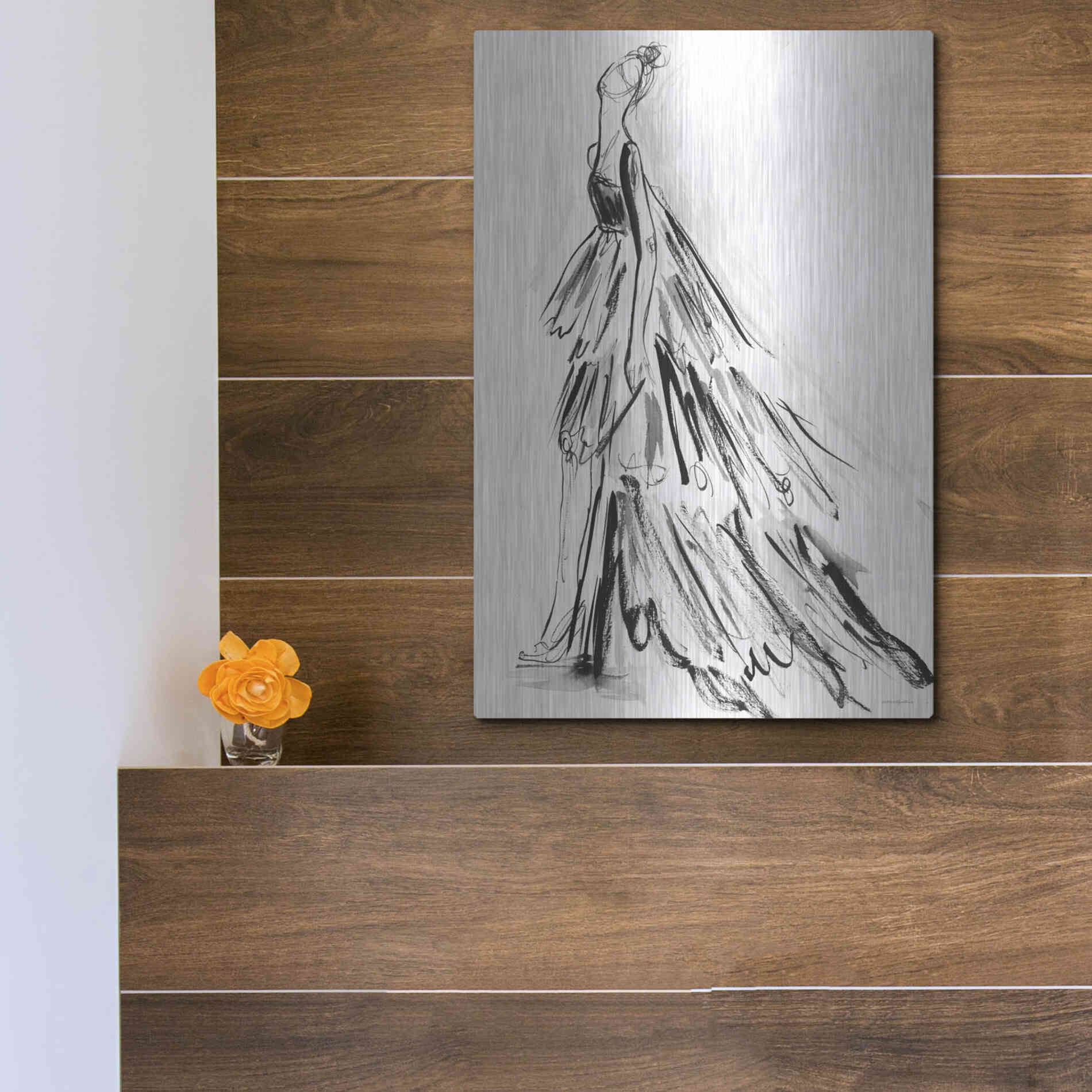 Luxe Metal Art 'I Have Nothing to Wear' by Kamdon Kreations, Metal Wall Art,12x16