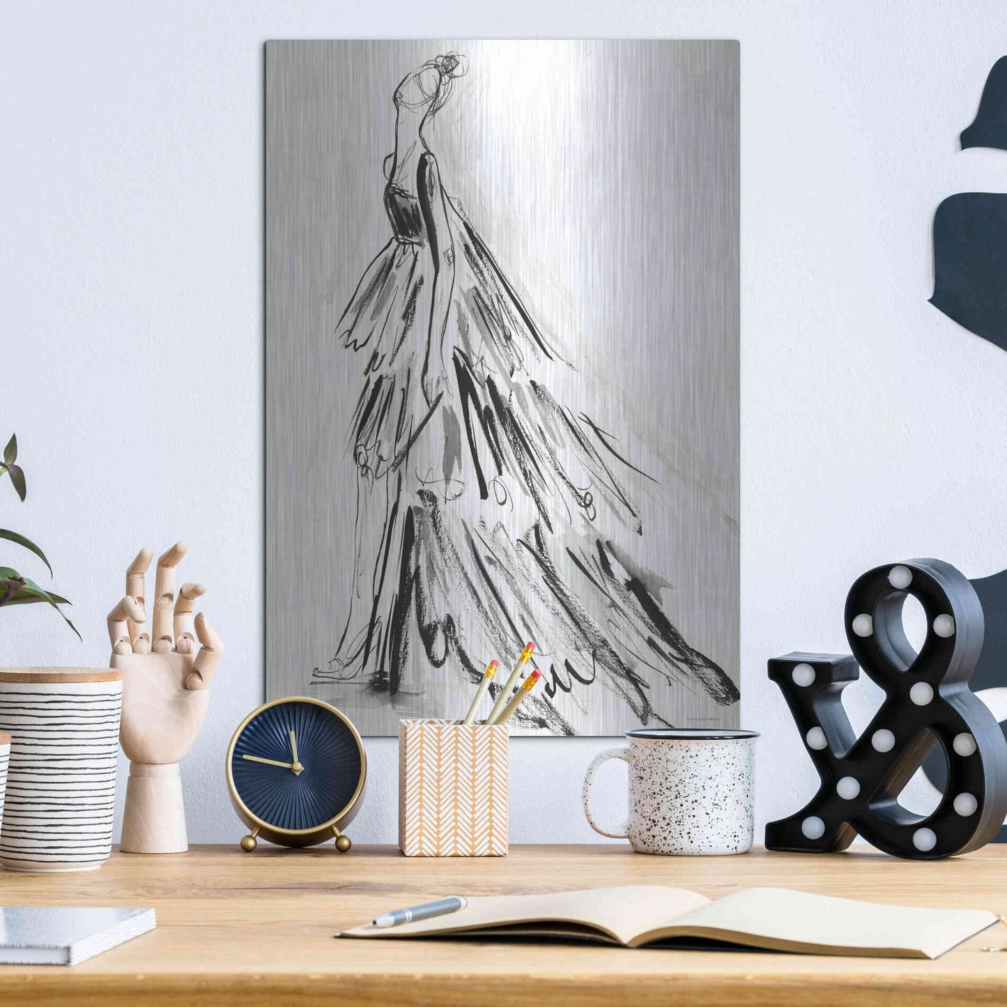 Luxe Metal Art 'I Have Nothing to Wear' by Kamdon Kreations, Metal Wall Art,12x16