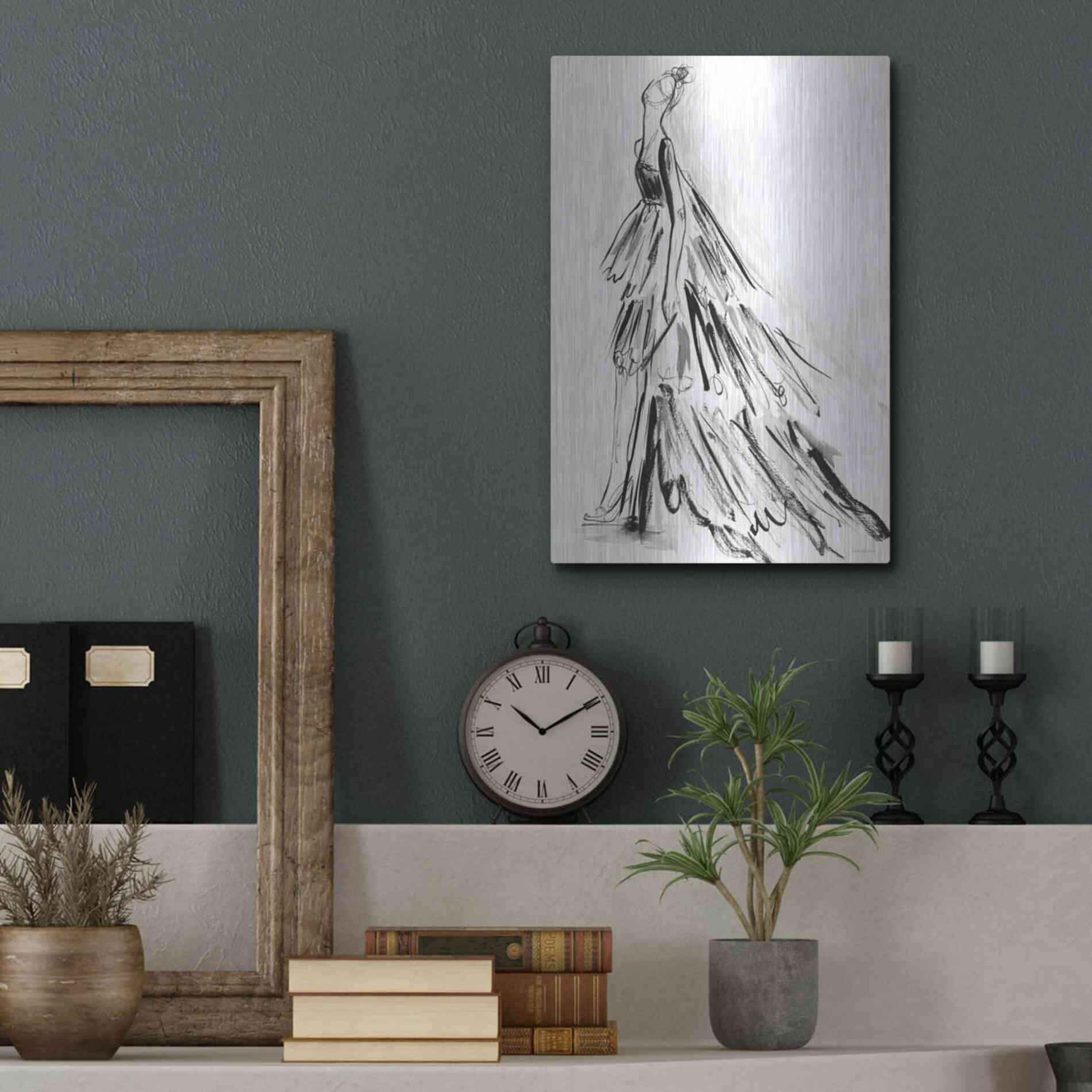 Luxe Metal Art 'I Have Nothing to Wear' by Kamdon Kreations, Metal Wall Art,12x16