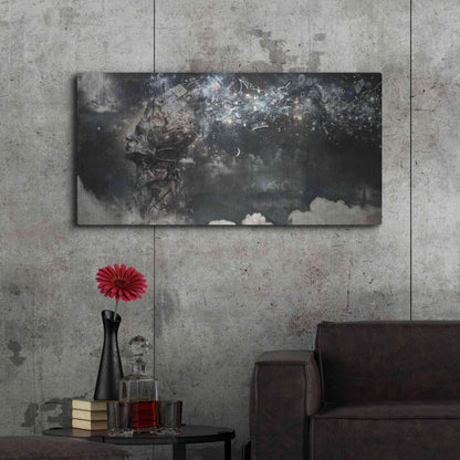 Luxe Metal Art 'Coma' by Cameron Gray, Metal Wall Art,48x24