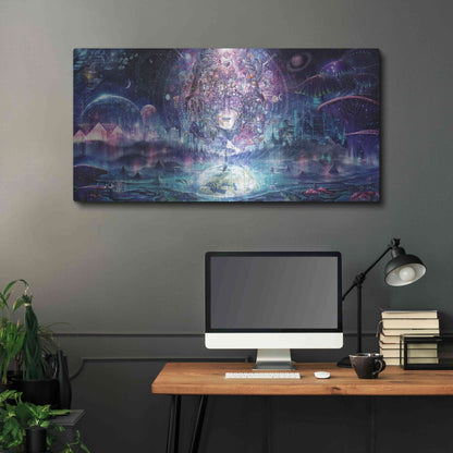 Luxe Metal Art 'Quest for the Peak Experience' by Cameron Gray, Metal Wall Art,48x24