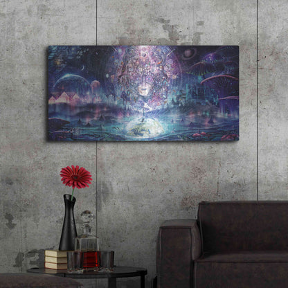 Luxe Metal Art 'Quest for the Peak Experience' by Cameron Gray, Metal Wall Art,48x24