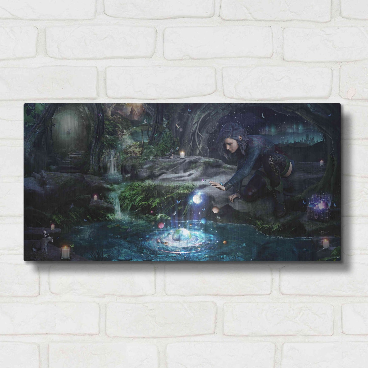 Luxe Metal Art 'The Collector' by Cameron Gray, Metal Wall Art,24x12