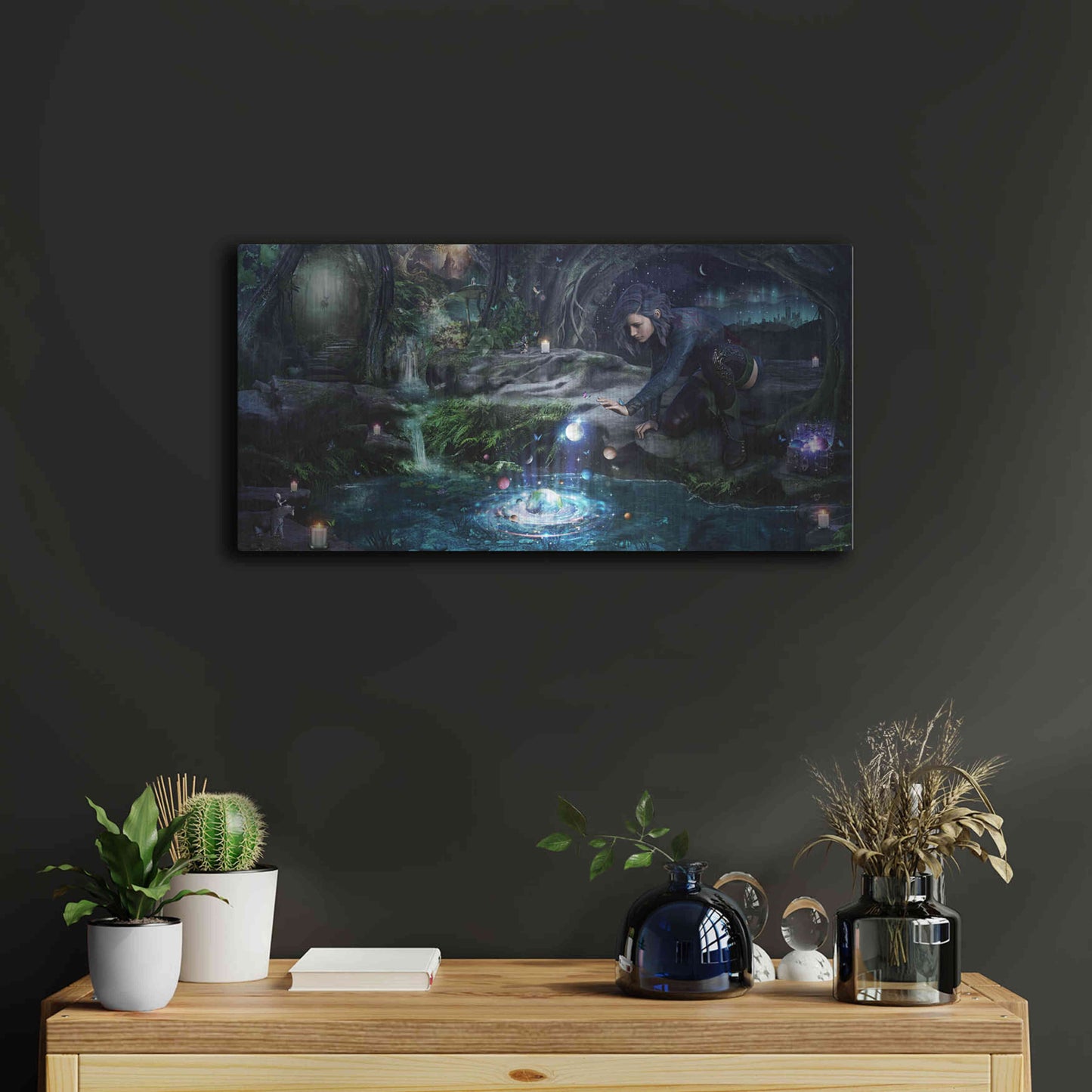 Luxe Metal Art 'The Collector' by Cameron Gray, Metal Wall Art,24x12