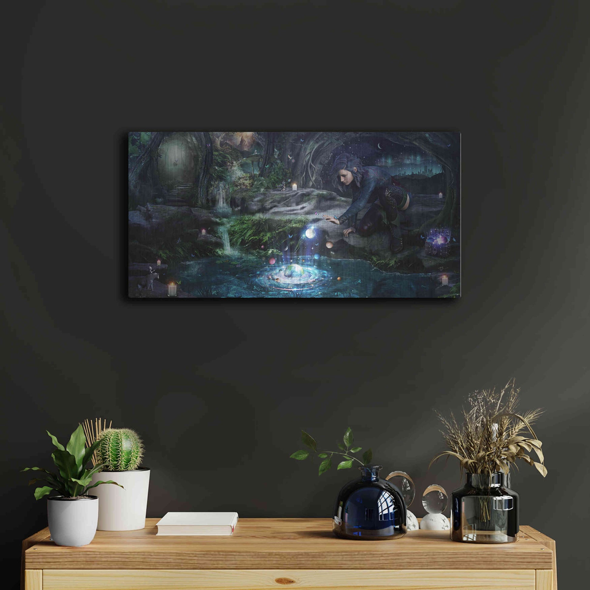 Luxe Metal Art 'The Collector' by Cameron Gray, Metal Wall Art,24x12