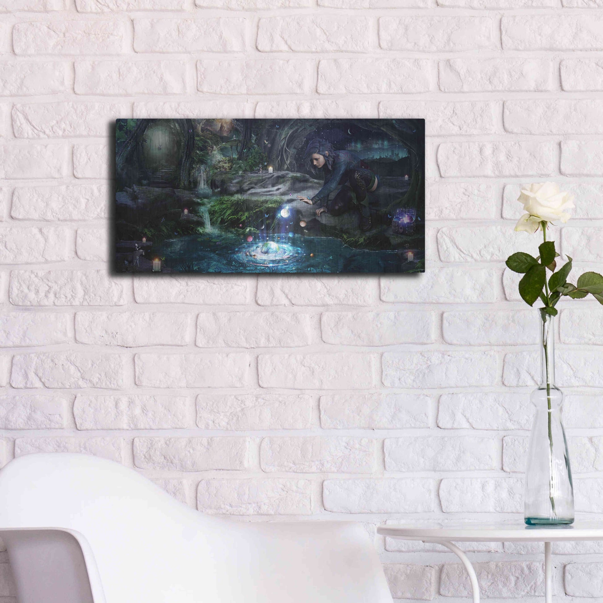 Luxe Metal Art 'The Collector' by Cameron Gray, Metal Wall Art,24x12