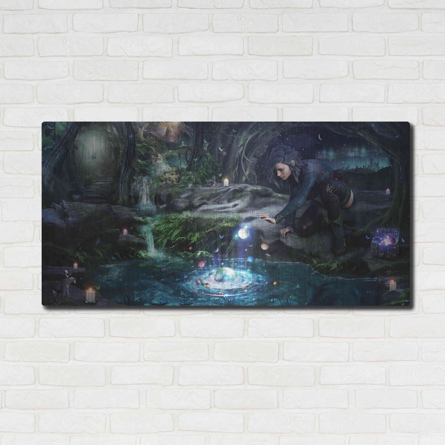 Luxe Metal Art 'The Collector' by Cameron Gray, Metal Wall Art,48x24