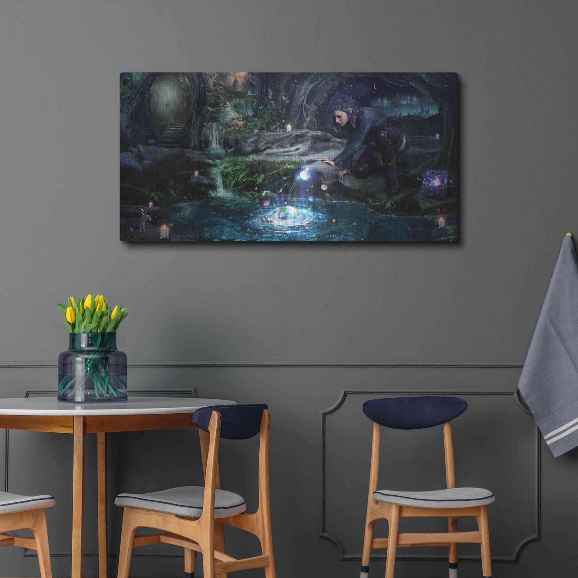 Luxe Metal Art 'The Collector' by Cameron Gray, Metal Wall Art,48x24