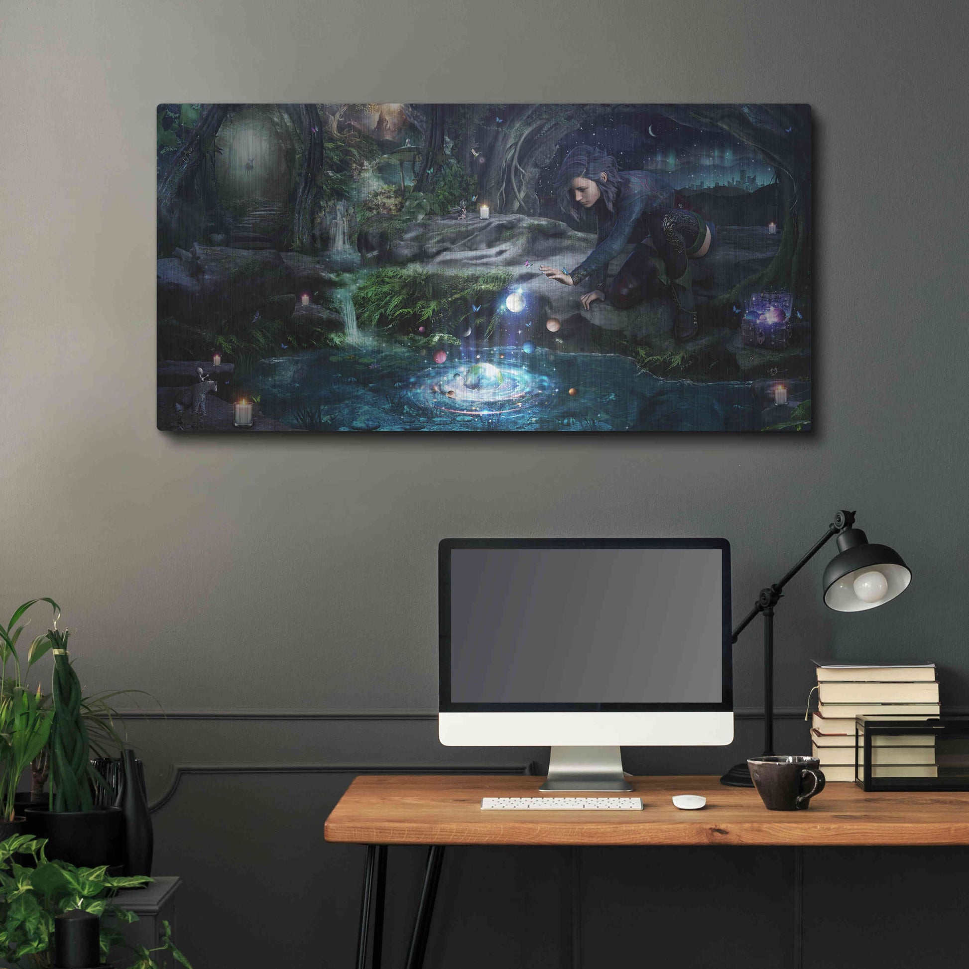 Luxe Metal Art 'The Collector' by Cameron Gray, Metal Wall Art,48x24