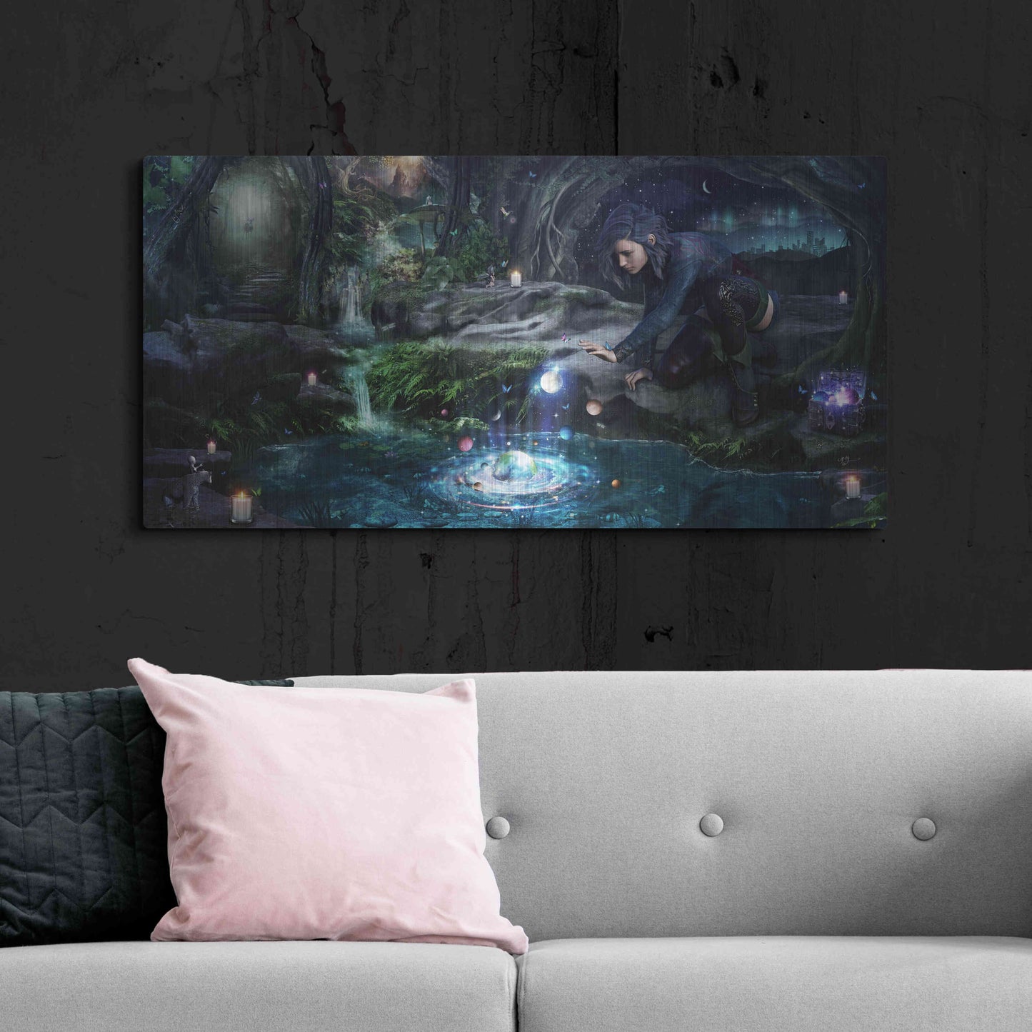 Luxe Metal Art 'The Collector' by Cameron Gray, Metal Wall Art,48x24