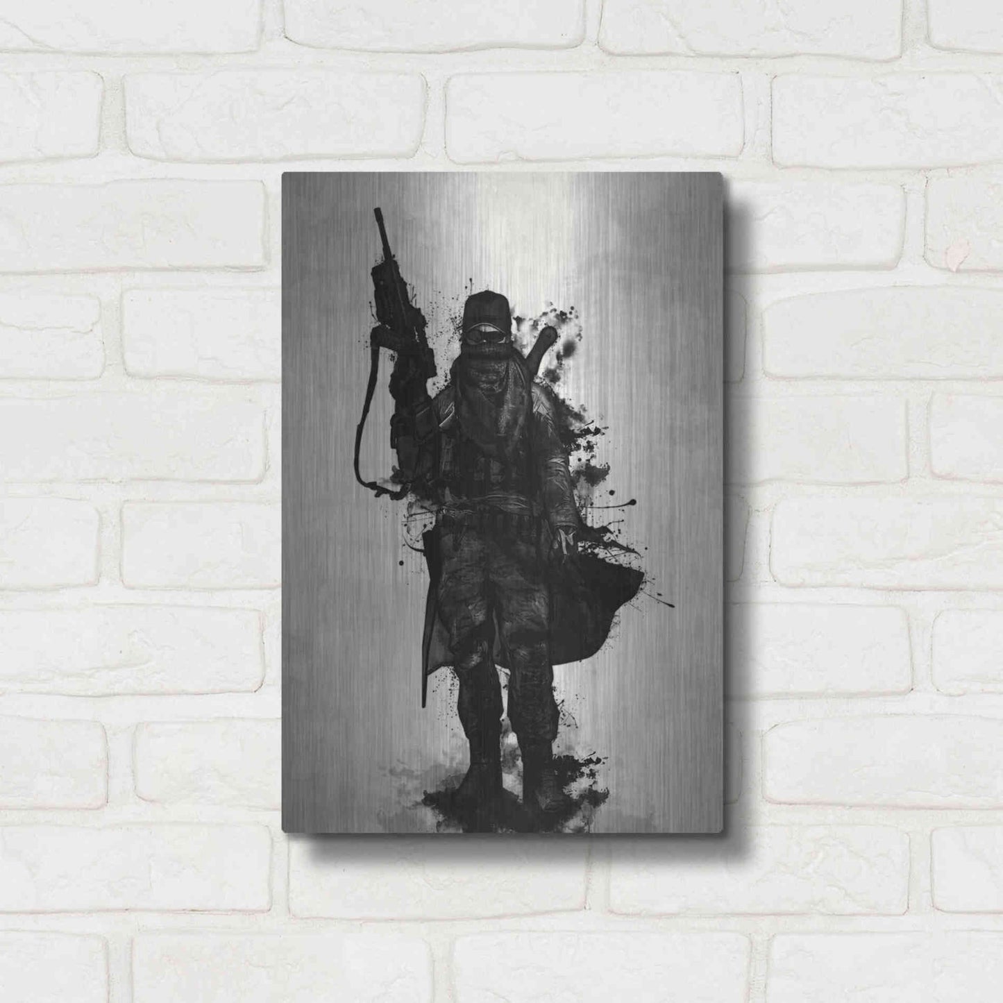 Luxe Metal Art 'Post Apocalyptic Warrior' by Nicklas Gustafsson, Metal Wall Art,12x16