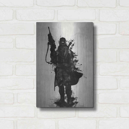 Luxe Metal Art 'Post Apocalyptic Warrior' by Nicklas Gustafsson, Metal Wall Art,12x16