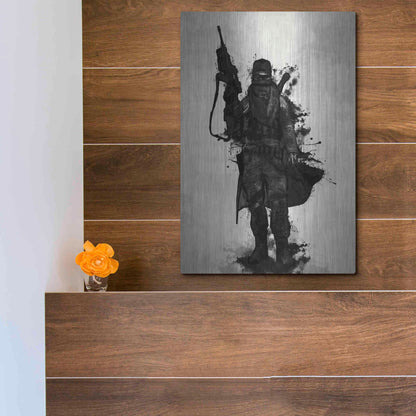 Luxe Metal Art 'Post Apocalyptic Warrior' by Nicklas Gustafsson, Metal Wall Art,12x16