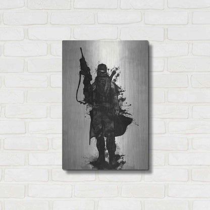 Luxe Metal Art 'Post Apocalyptic Warrior' by Nicklas Gustafsson, Metal Wall Art,16x24