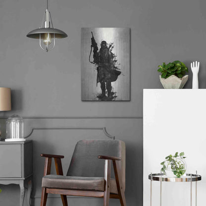 Luxe Metal Art 'Post Apocalyptic Warrior' by Nicklas Gustafsson, Metal Wall Art,16x24