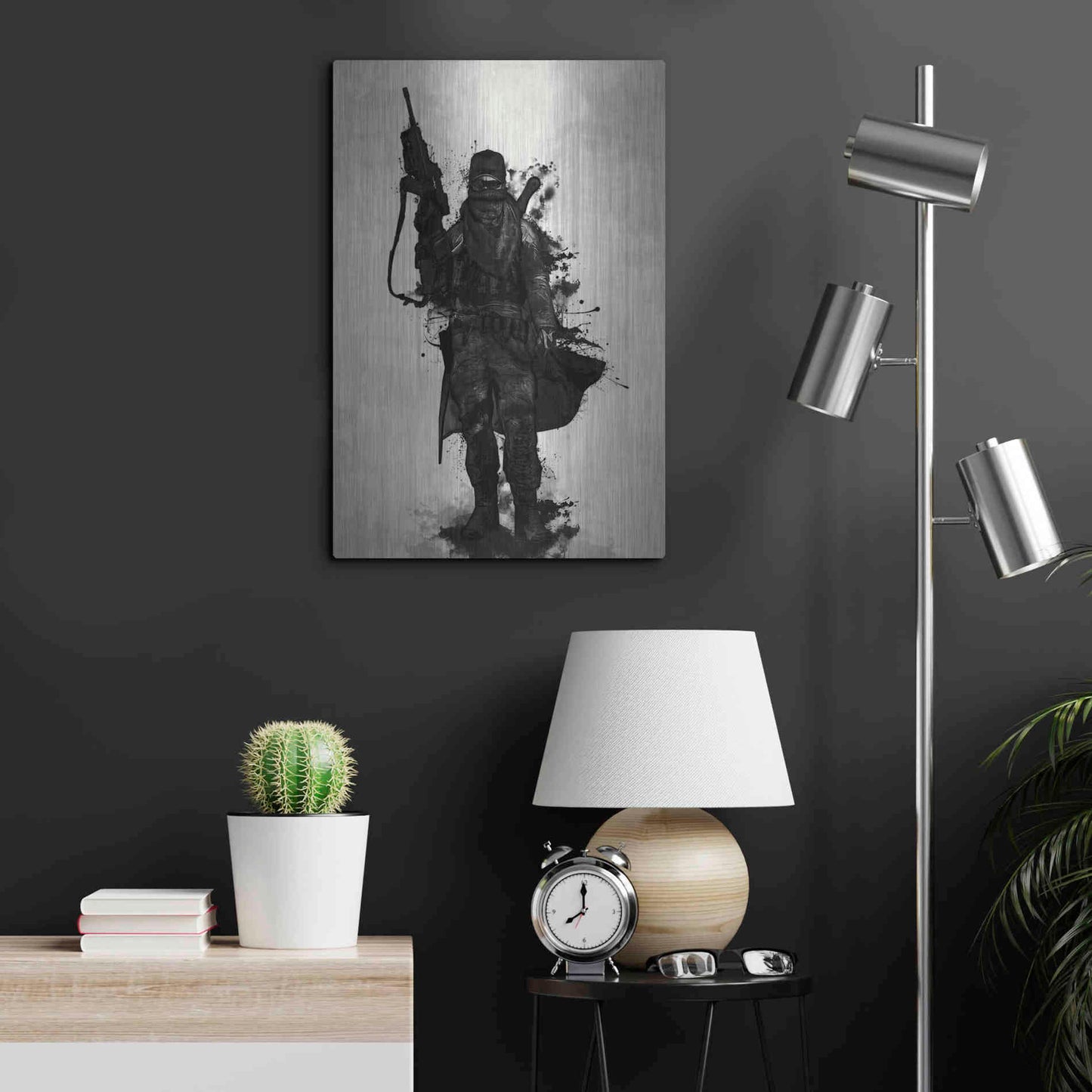Luxe Metal Art 'Post Apocalyptic Warrior' by Nicklas Gustafsson, Metal Wall Art,16x24