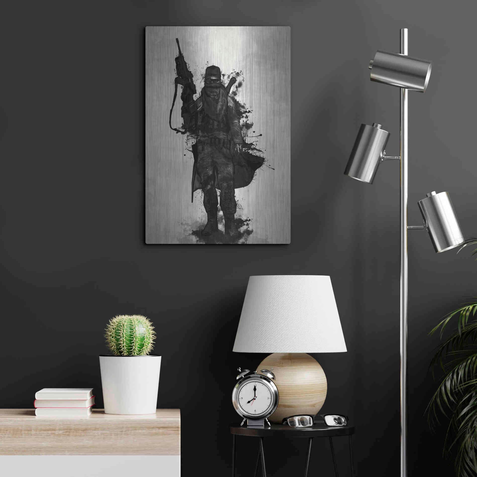 Luxe Metal Art 'Post Apocalyptic Warrior' by Nicklas Gustafsson, Metal Wall Art,16x24