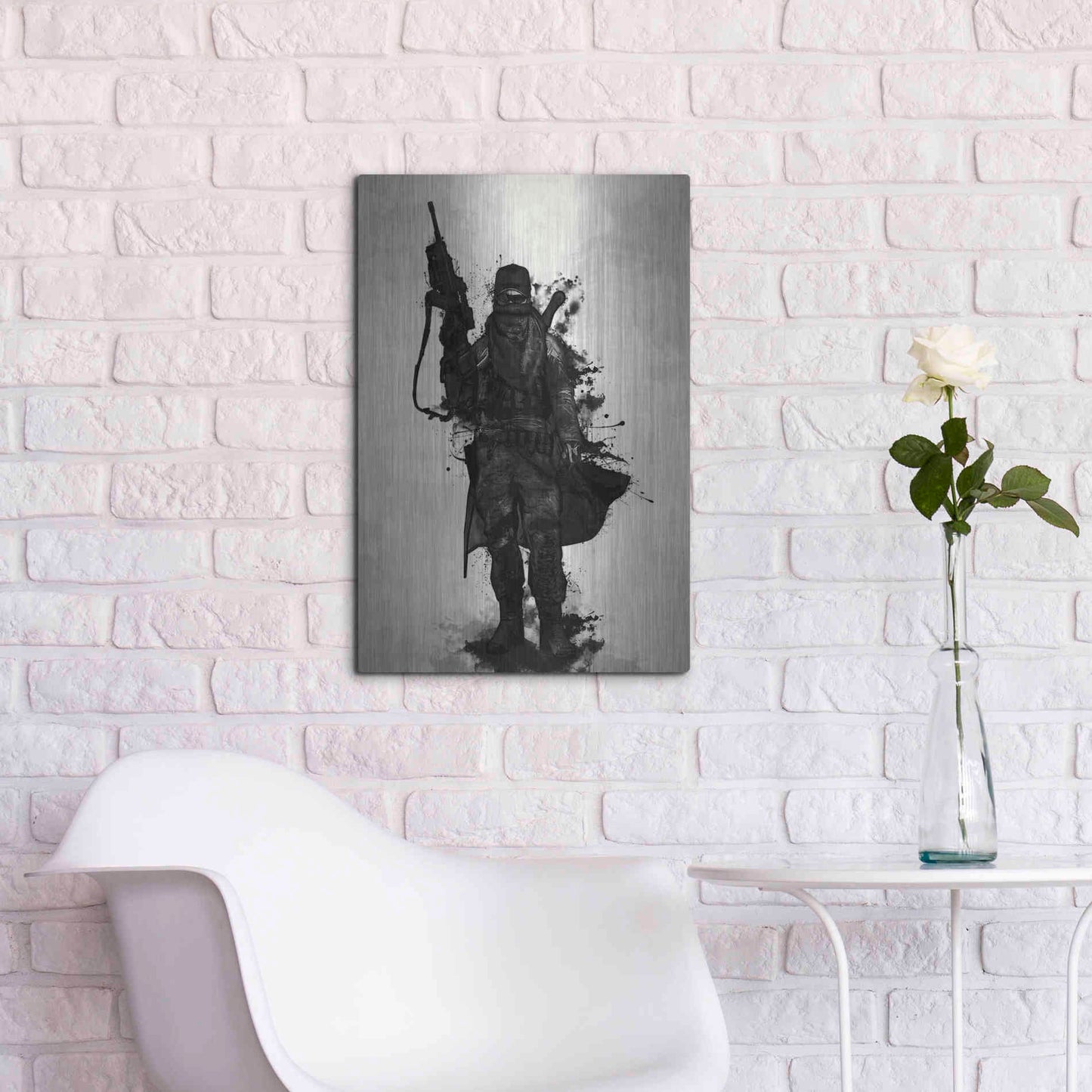 Luxe Metal Art 'Post Apocalyptic Warrior' by Nicklas Gustafsson, Metal Wall Art,16x24
