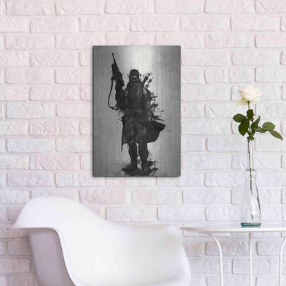 Luxe Metal Art 'Post Apocalyptic Warrior' by Nicklas Gustafsson, Metal Wall Art,16x24