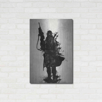 Luxe Metal Art 'Post Apocalyptic Warrior' by Nicklas Gustafsson, Metal Wall Art,24x36
