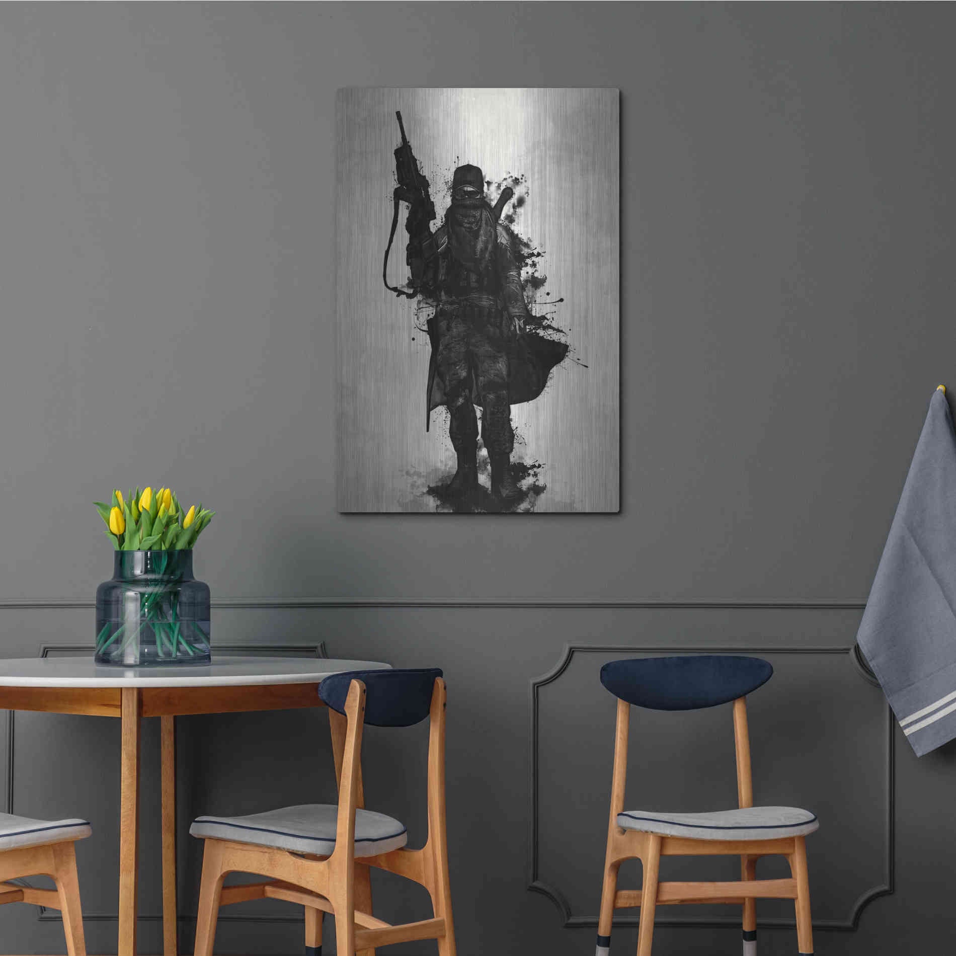 Luxe Metal Art 'Post Apocalyptic Warrior' by Nicklas Gustafsson, Metal Wall Art,24x36