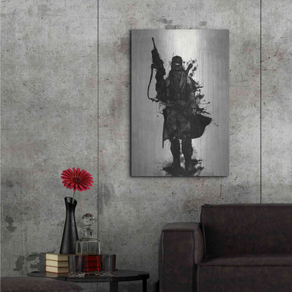 Luxe Metal Art 'Post Apocalyptic Warrior' by Nicklas Gustafsson, Metal Wall Art,24x36