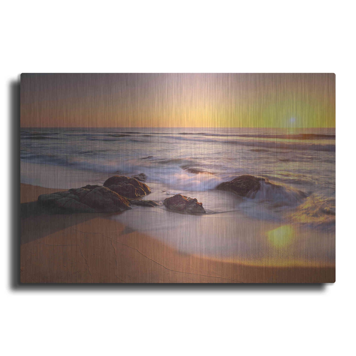 Luxe Metal Art 'Pacific Calm' by Christopher Foster, Metal Wall Art