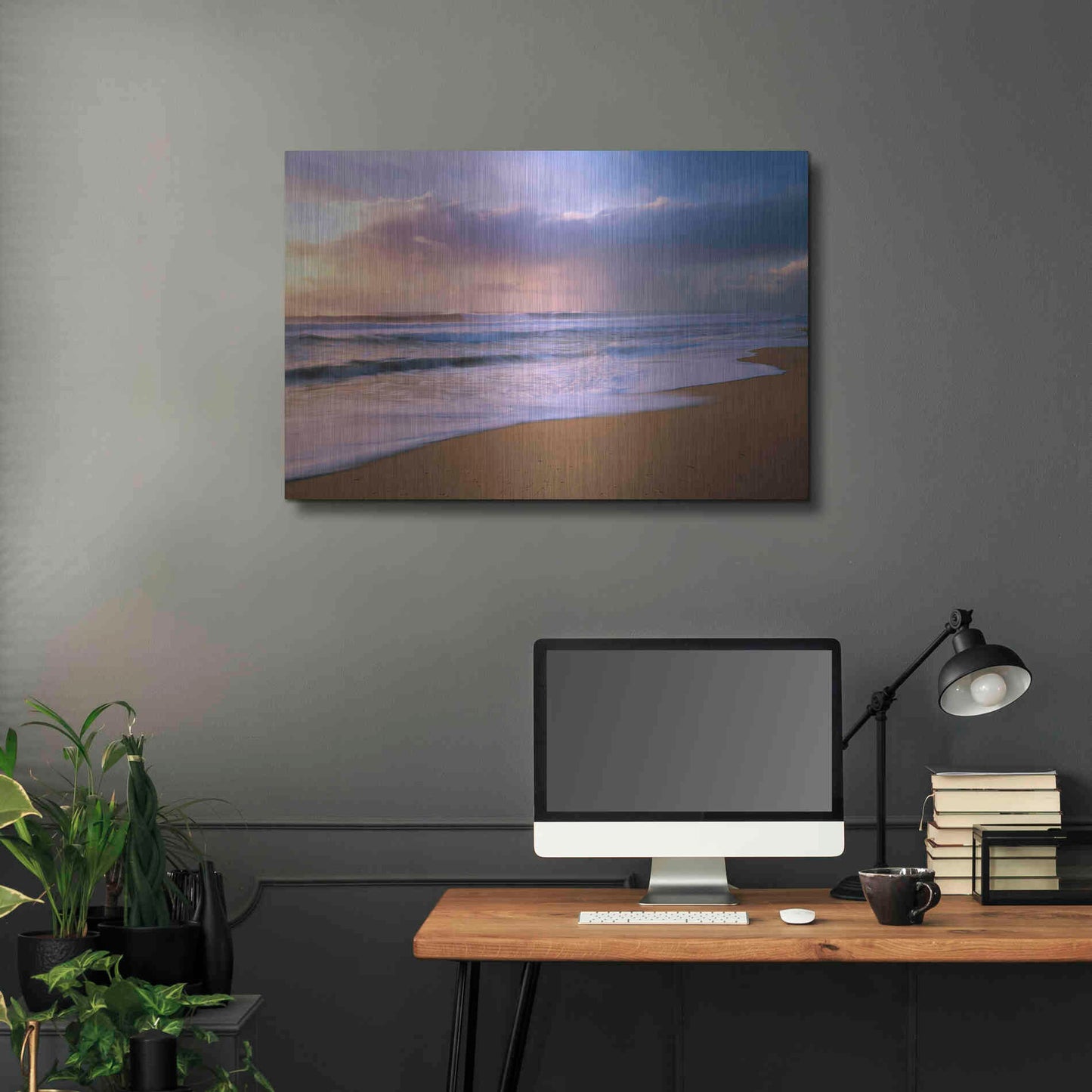 Luxe Metal Art 'Pacific Storm' by Christopher Foster, Metal Wall Art,36x24