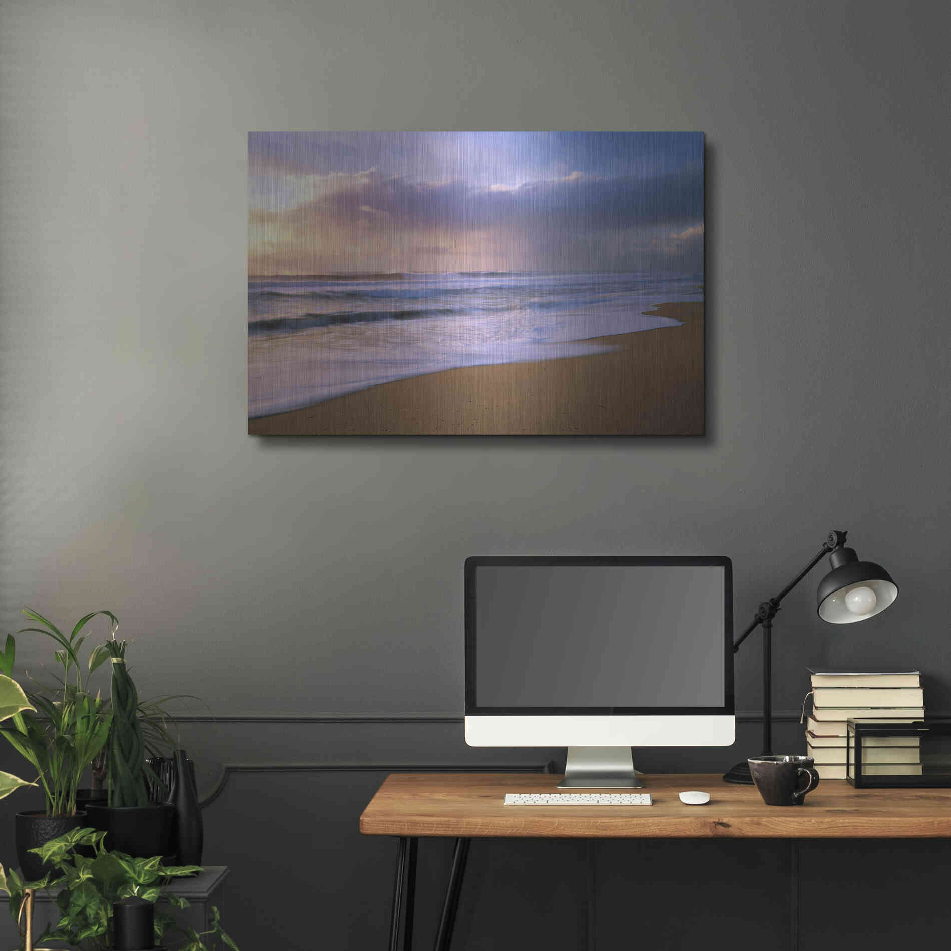 Luxe Metal Art 'Pacific Storm' by Christopher Foster, Metal Wall Art,36x24