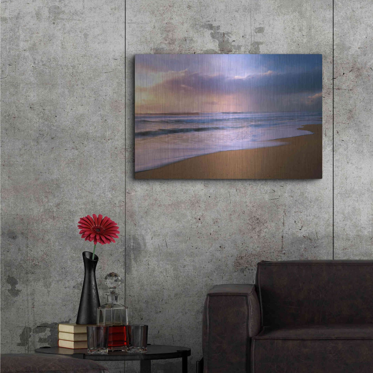 Luxe Metal Art 'Pacific Storm' by Christopher Foster, Metal Wall Art,36x24