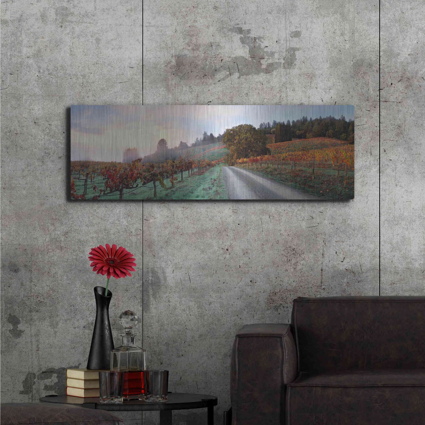 Luxe Metal Art 'Storybook Mountain' by Christopher Foster, Metal Wall Art,48x16