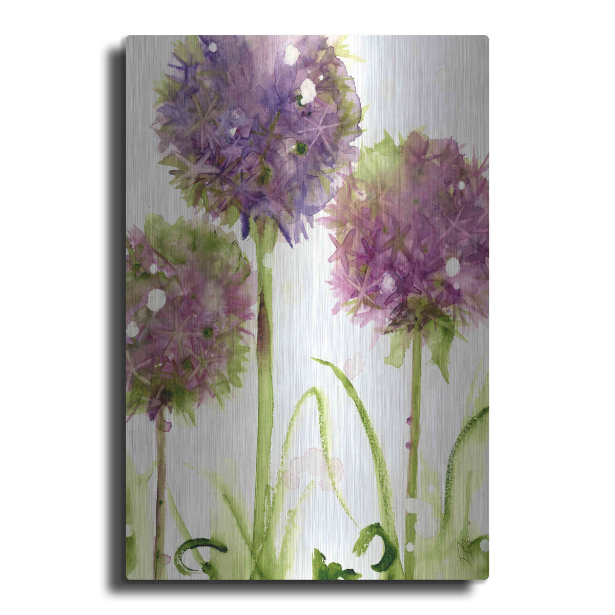 Luxe Metal Art 'Alliums' by Dawn Derman, Metal Wall Art