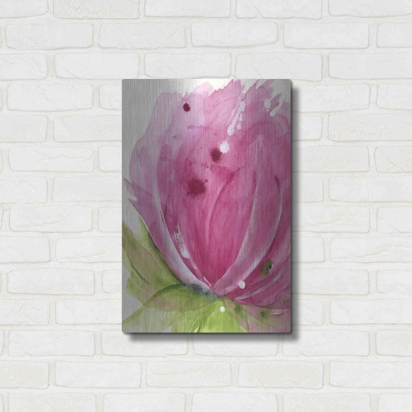 Luxe Metal Art 'Pink' by Dawn Derman, Metal Wall Art,16x24