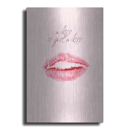 Luxe Metal Art 'A Kiss Is Just a Kiss' by Design Fabrikken, Metal Wall Art